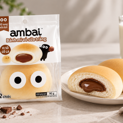Ambai Milk-Flavored Bread with Chocolate Filling (90g)